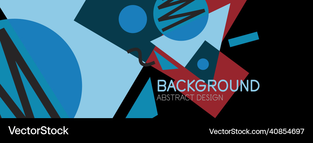 Abstract background blocks lines triangles Vector Image