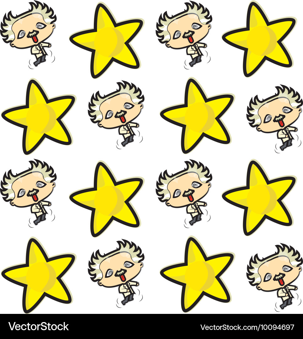 Albert Einstein Pattern - Scientist Icon Vector Image