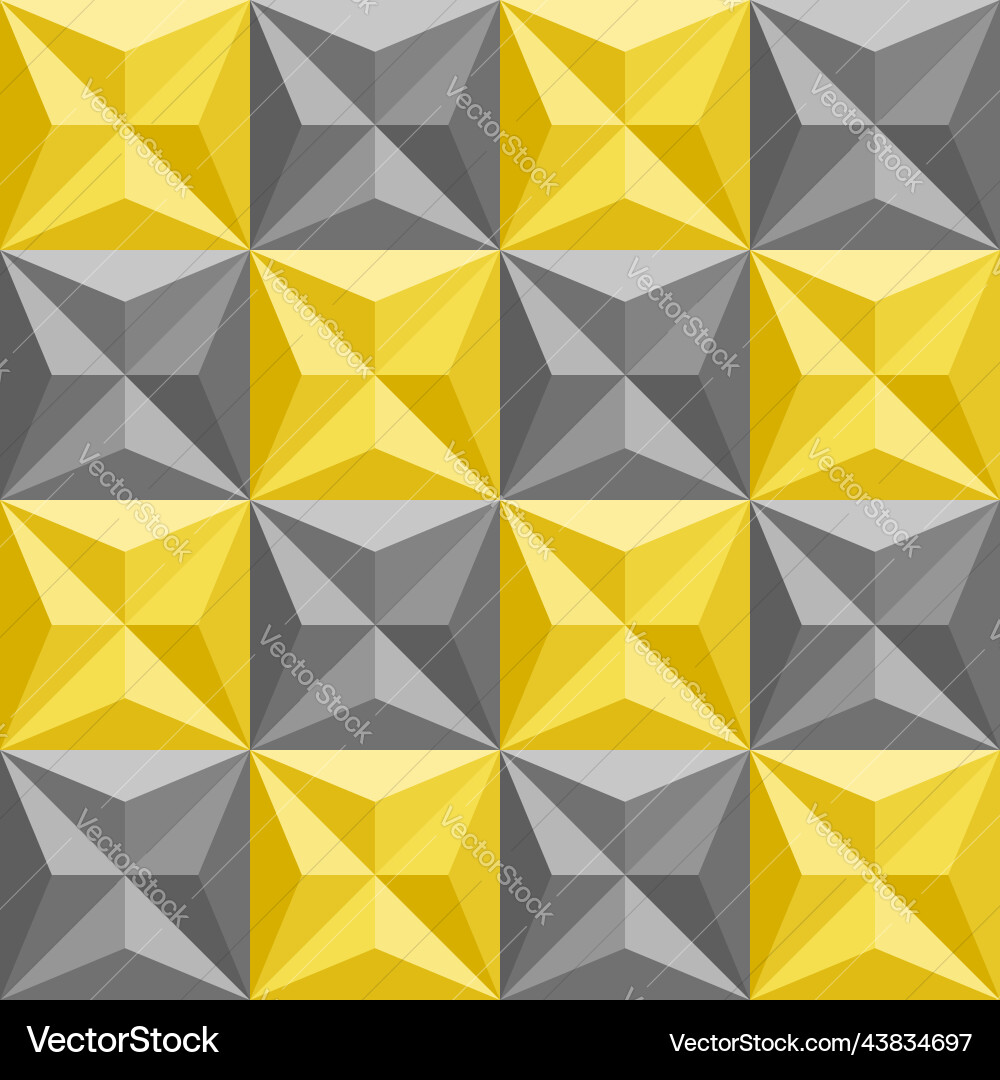 Checkered patterns 3d shapes triangles squares Checkered patterns 3d shapes triangles squares vector image