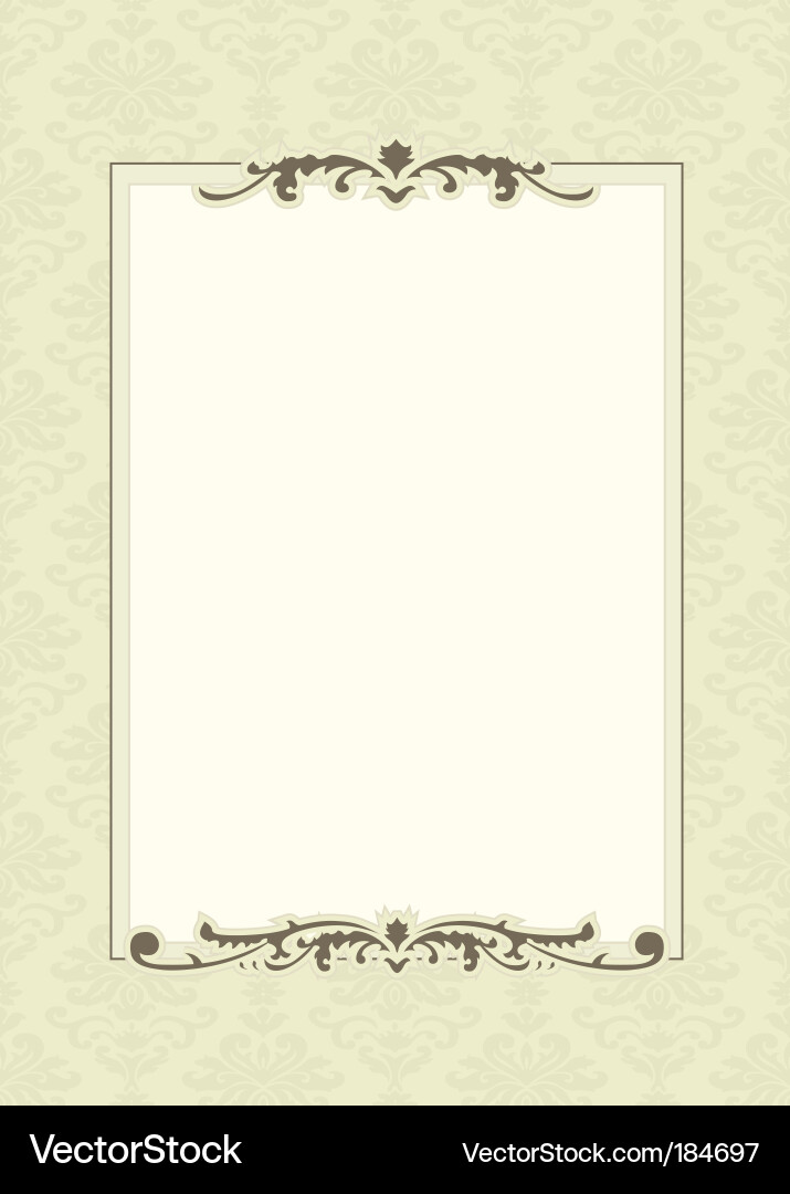 Elegant Scroll Frame Vector Image