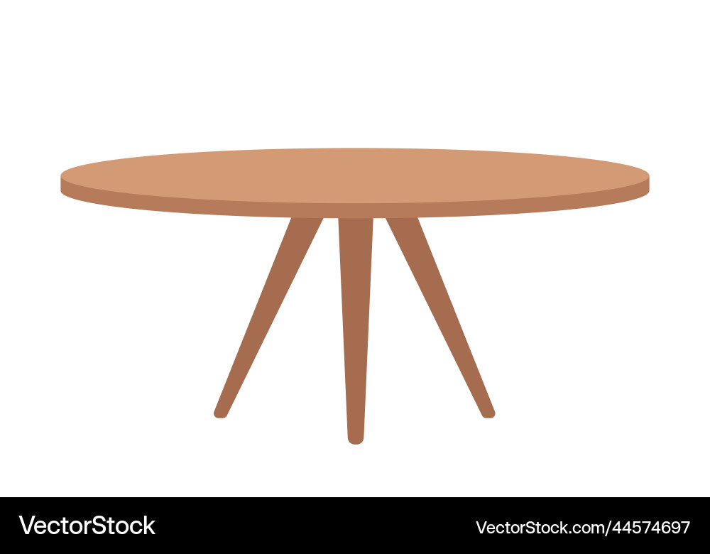 Empty table semi flat color object Empty table semi flat color object vector image