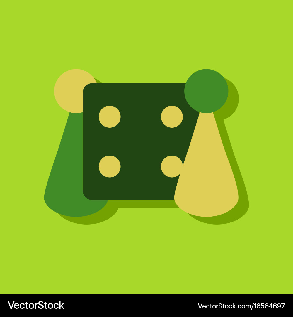 Flat icon design collection board game and dice Vector Image