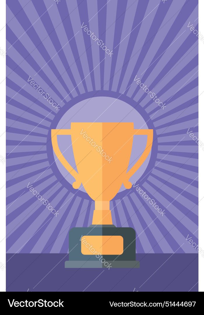 Golden trophy cup Royalty Free Vector Image - VectorStock