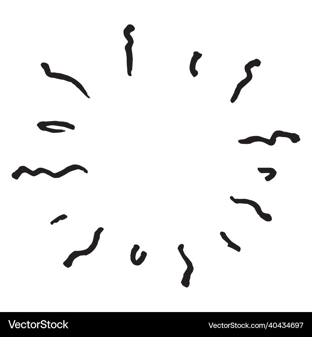 Hand drawn doodle starburst sunburst Hand drawn doodle starburst sunburst vector image