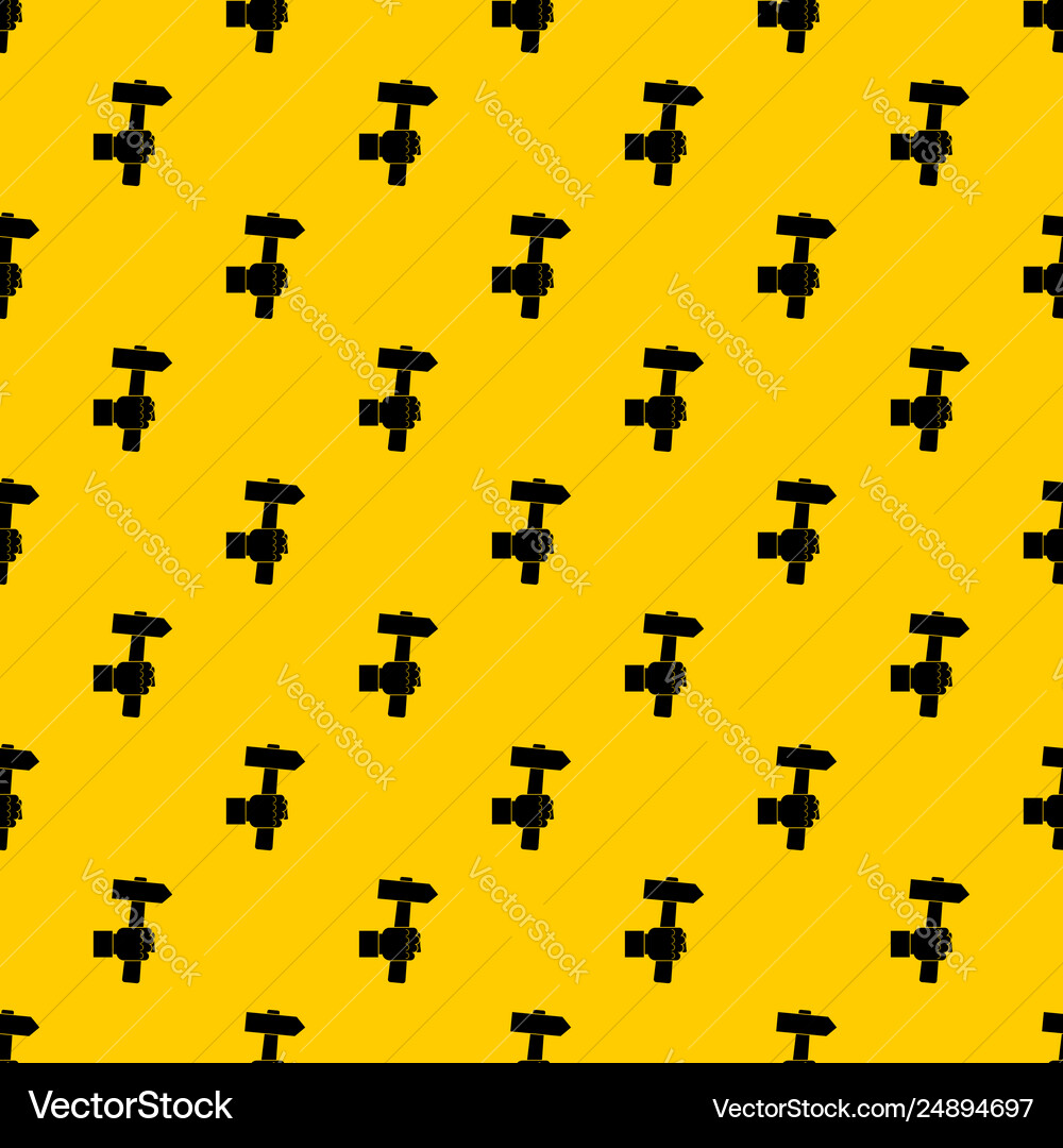 Hand hoding hammer with tool pattern Vector Image