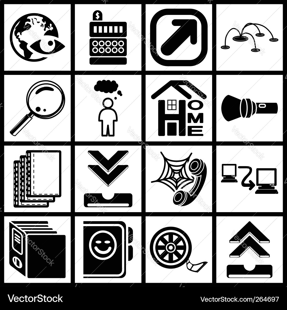 Internet web icon series set Vector Image