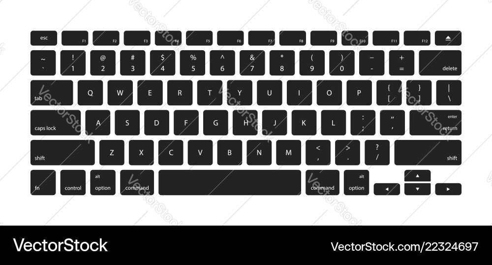 Keyboard keys stickers computer buttons vector image