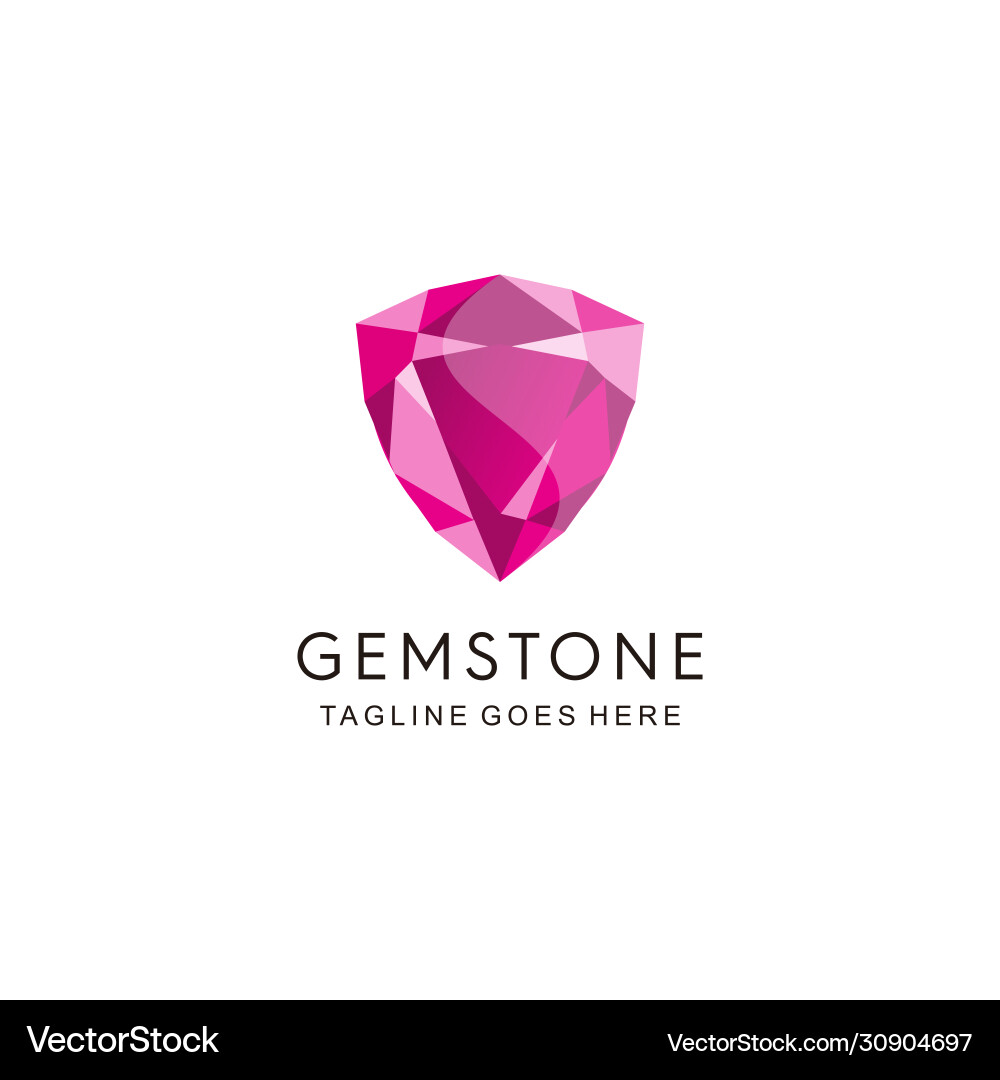Pink gem stone for accessories logo – Royalty-Free Vector | VectorStock, image size:1000x1080