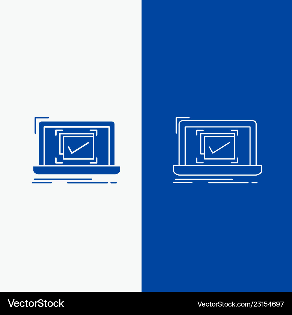 System monitoring checklist good ok line Vector Image