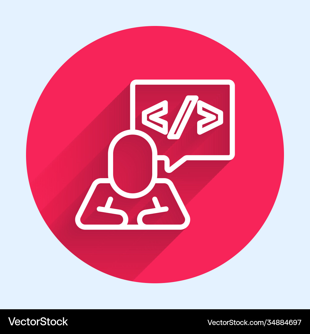 White line web design and front end development White line web design and front end development vector image