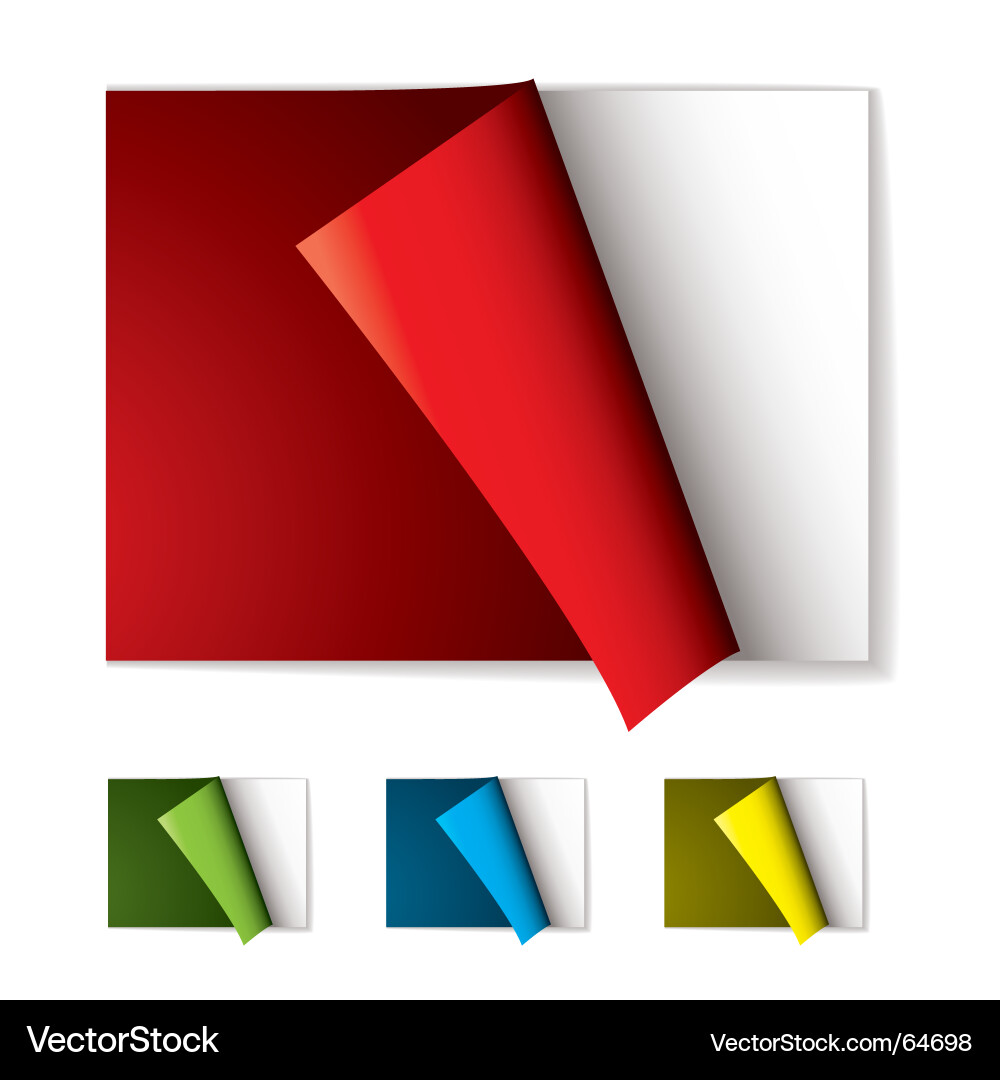 Book Page Curl vector image
