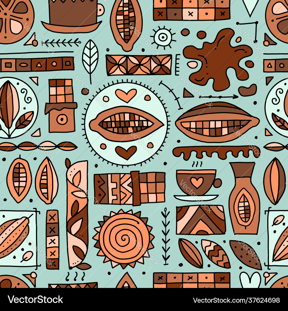 Chocolate background seamless pattern for your Chocolate background seamless pattern for your vector image