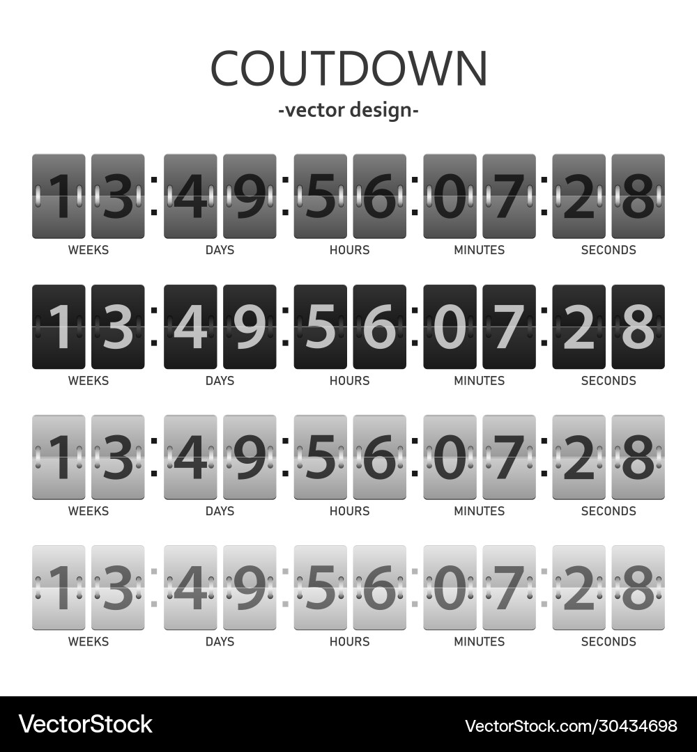 Classic Countdown Timer vector image
