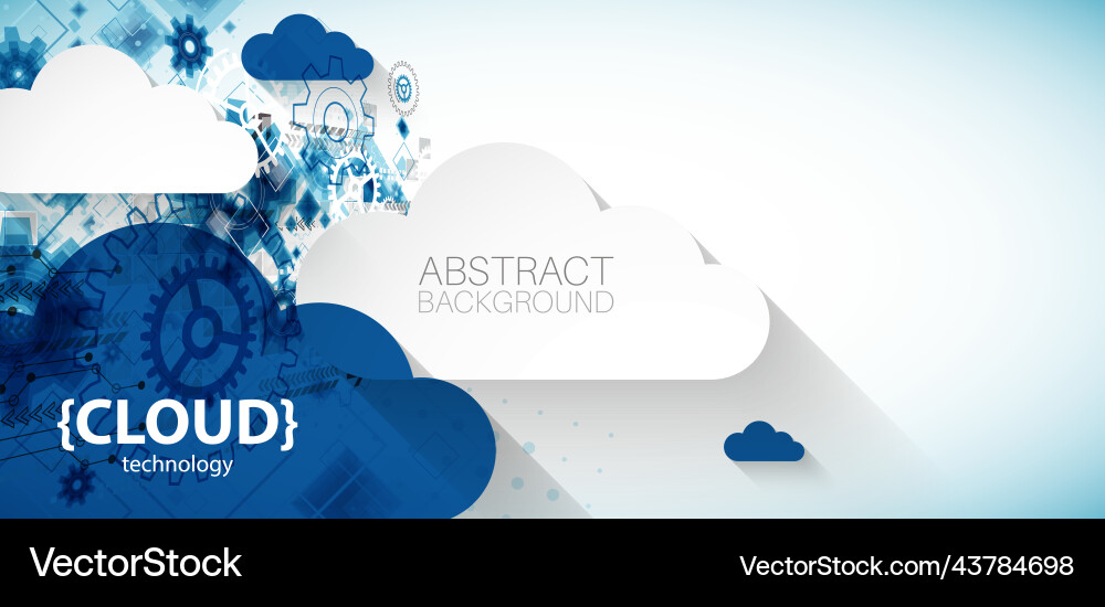 Cloud computing concept abstract technology vector image