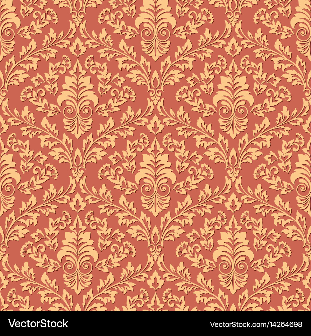 Damask seamless pattern background classical vector image
