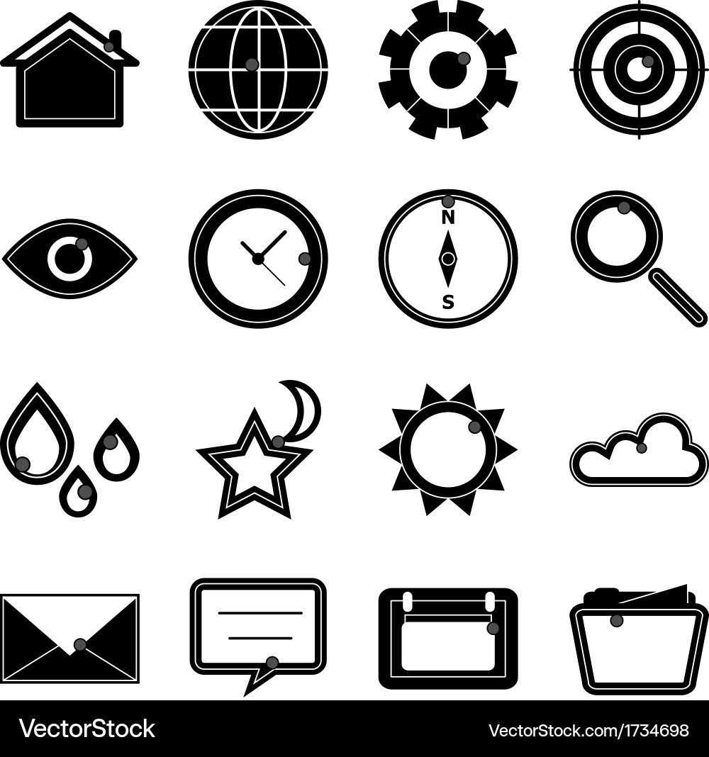 Design useful web icons on white background Vector Image