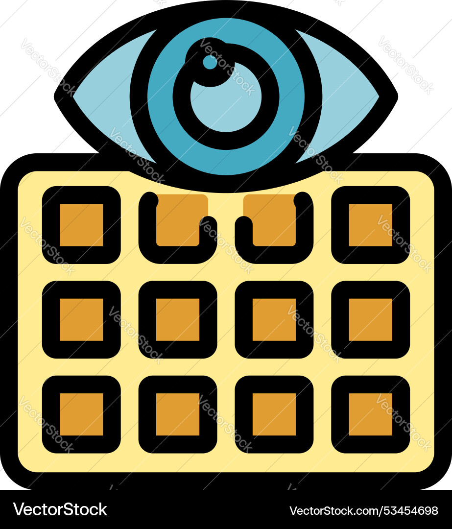 Eye tracking user behavior on website landing page vector image