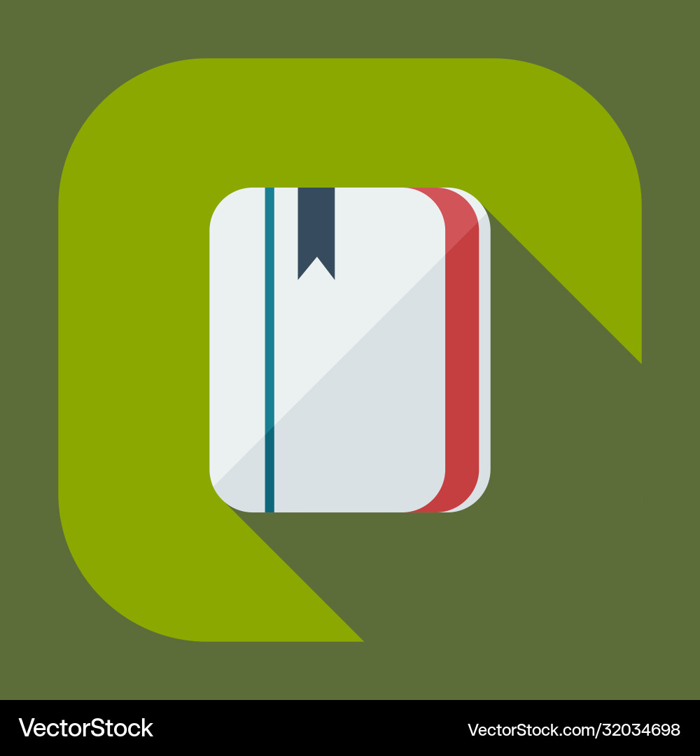Flat modern design with shadow icon notebook vector image