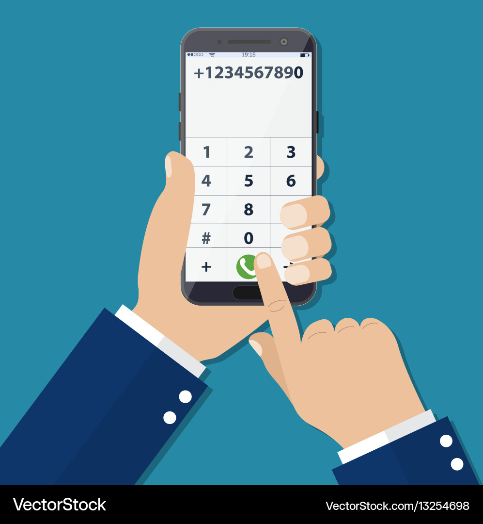 Mobile Phone Number Input Vector Image