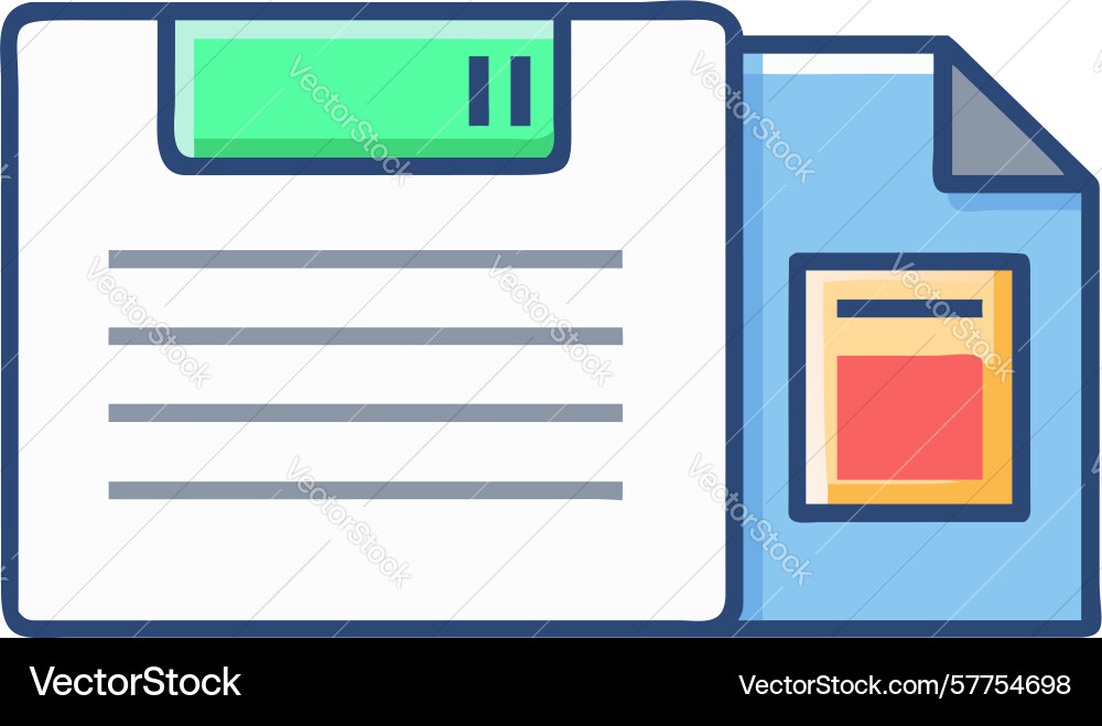 Organized document folder icon efficient file vector image