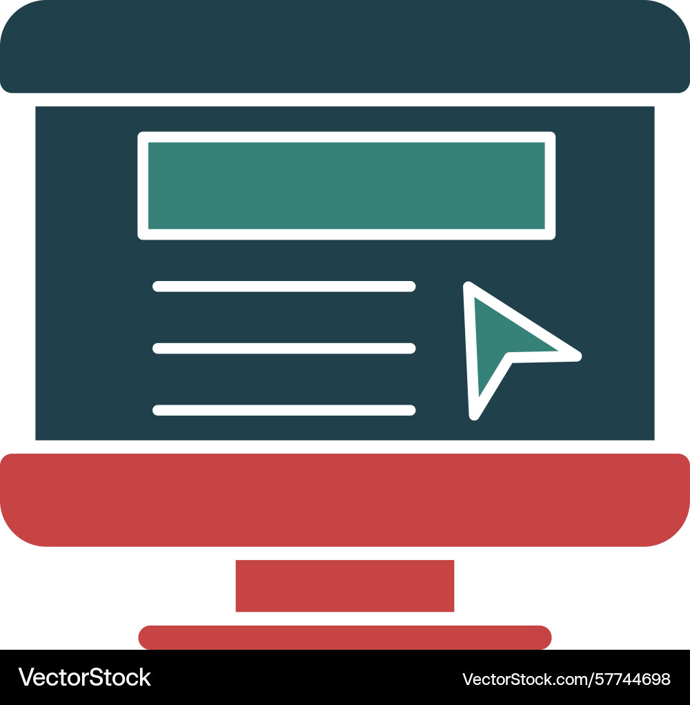 Presentation clicker glyph multi color icon Vector Image