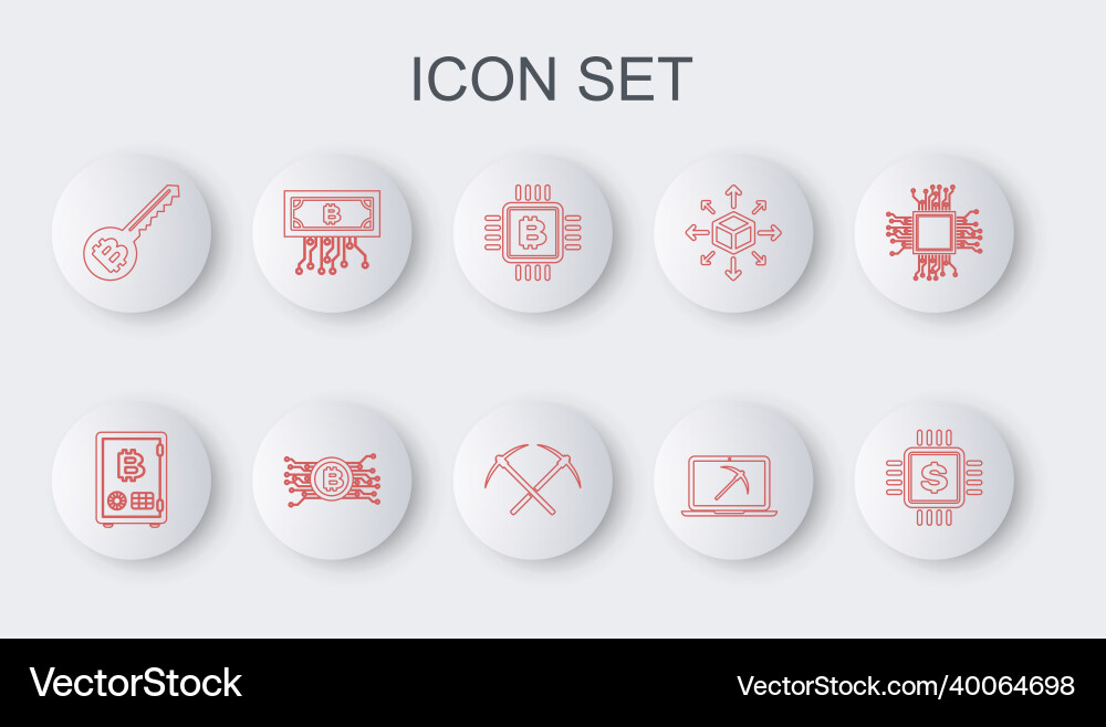 Set line processor chip with dollar proof Set line processor chip with dollar proof vector image