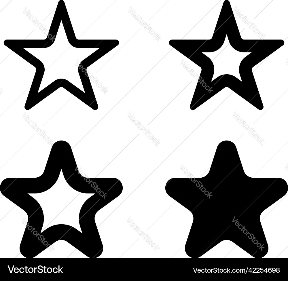 Star shape icon element Star shape icon element vector image