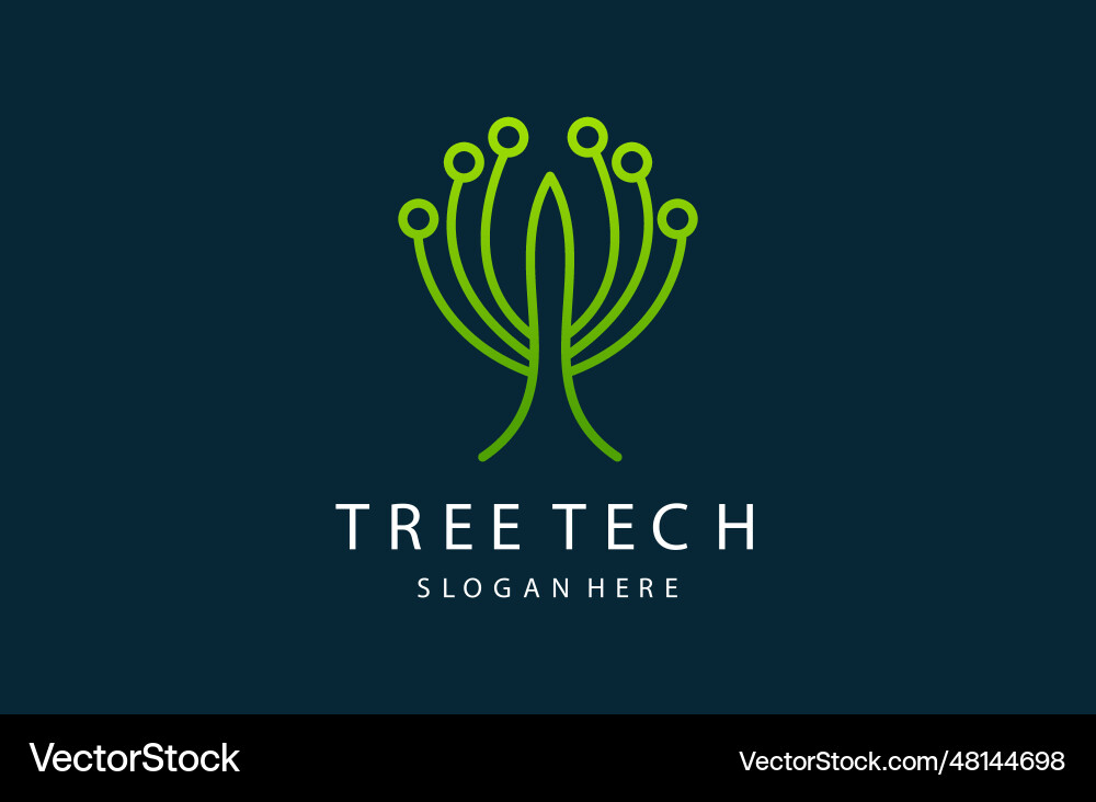 Tree tech Tree tech vector image