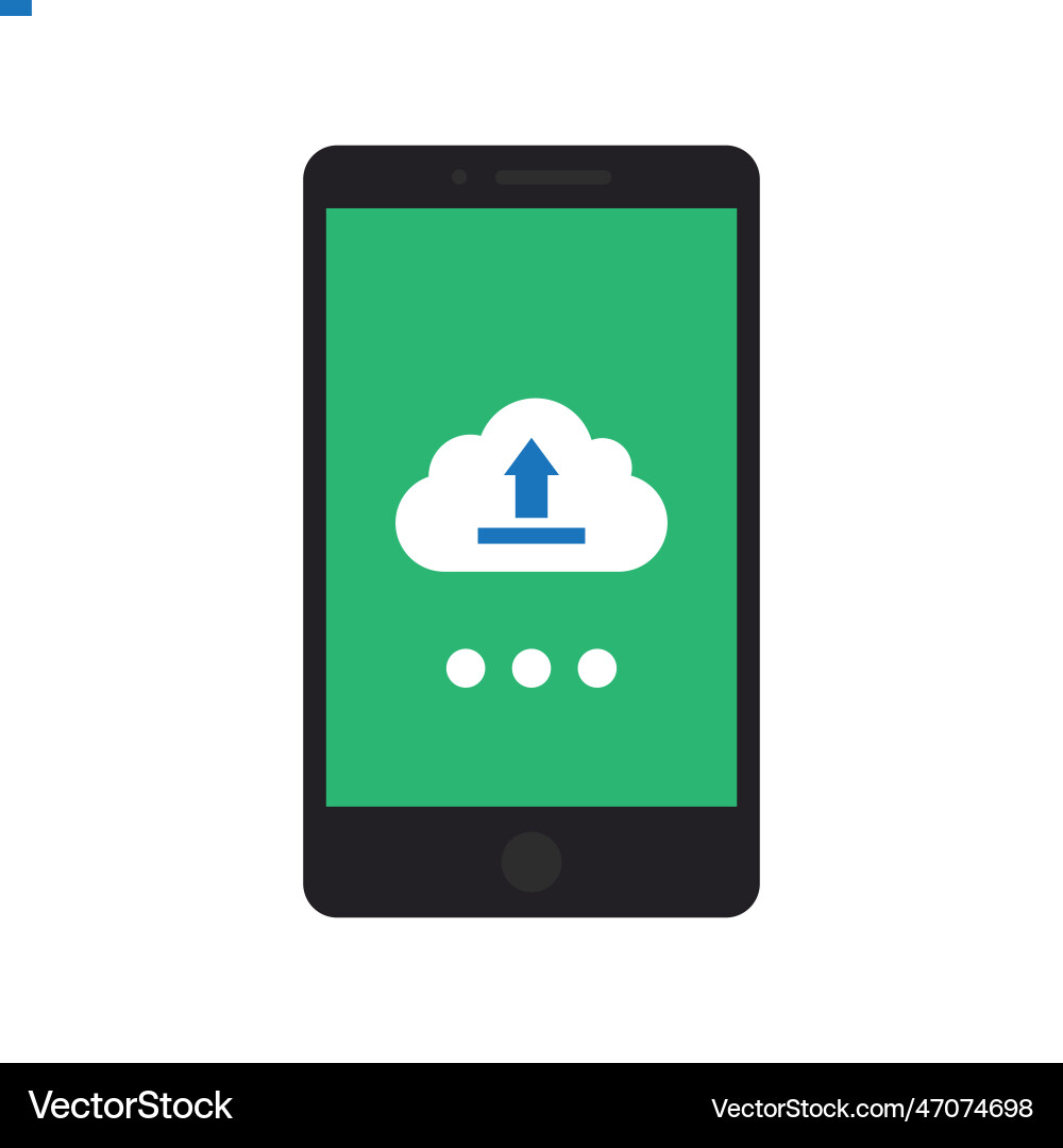 Upload from phone icon image suitable Vector Image