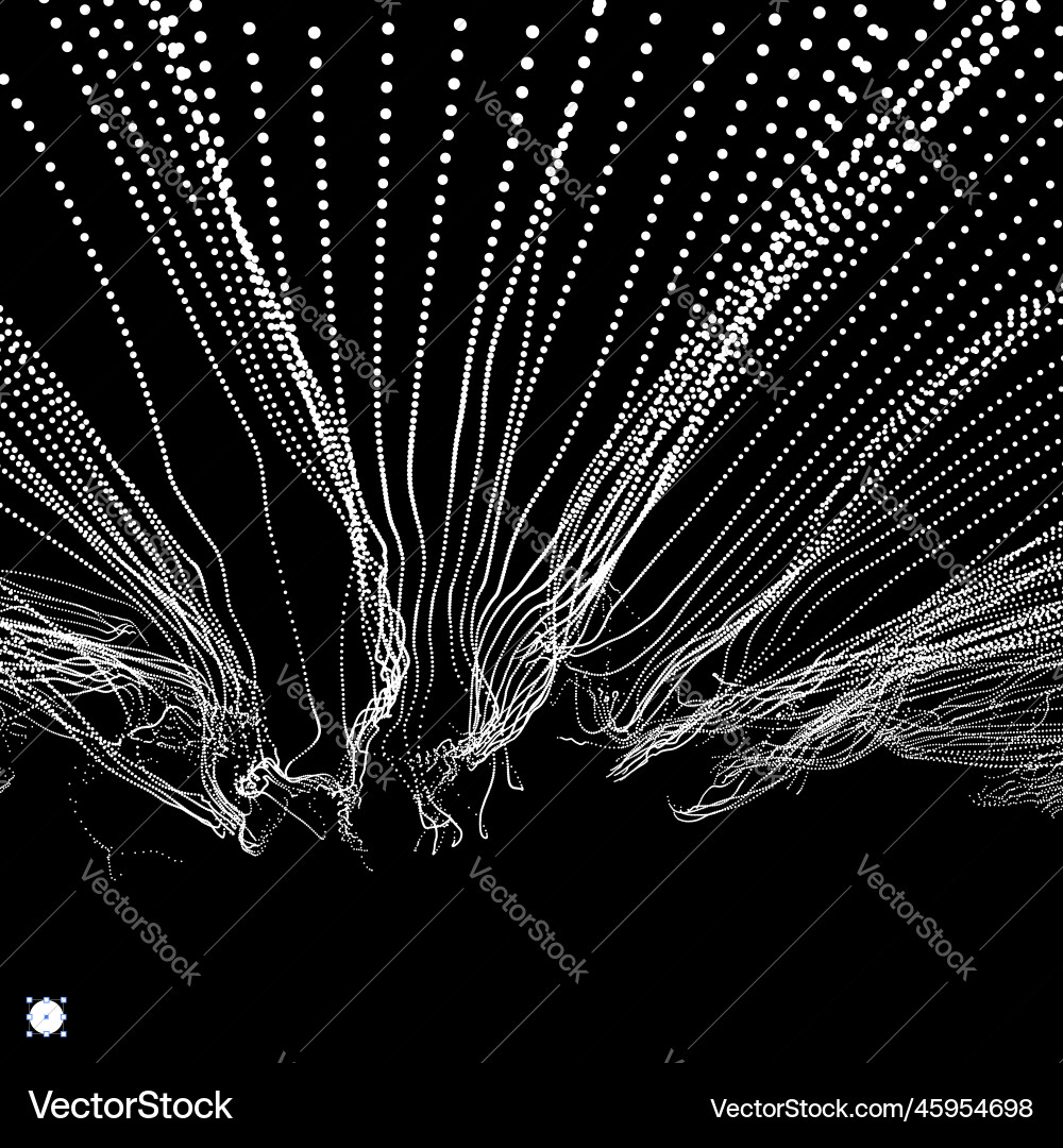 Wave background ripple grid with dots design Wave background ripple grid with dots design vector image