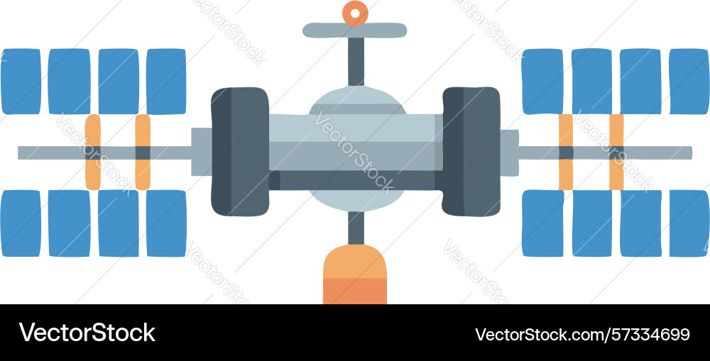 Advanced modular space station or satellite array vector image