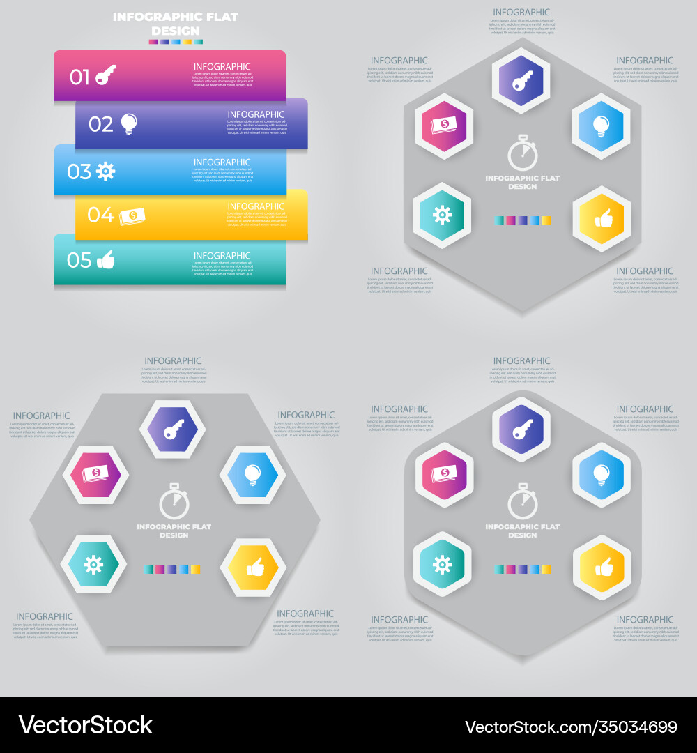 Business data visualization process chart Business data visualization process chart vector image