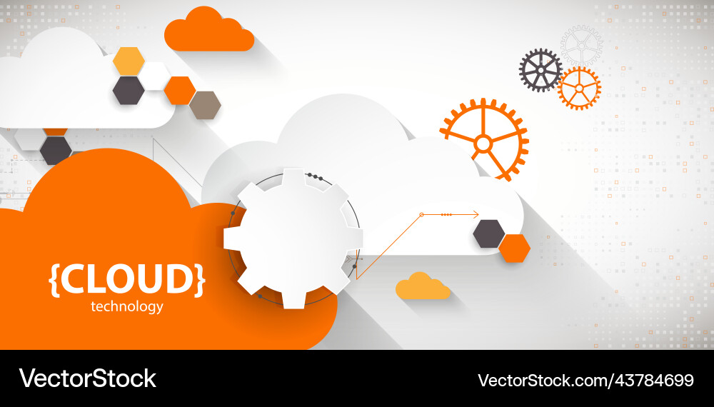 Cloud computing concept abstract technology Cloud computing concept abstract technology Vector Image
