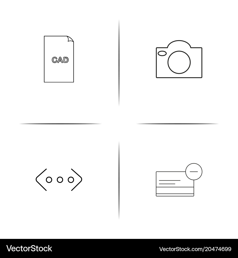 Dateien und Ordner unterschreiben einfache lineare Symbole Set vektorbild