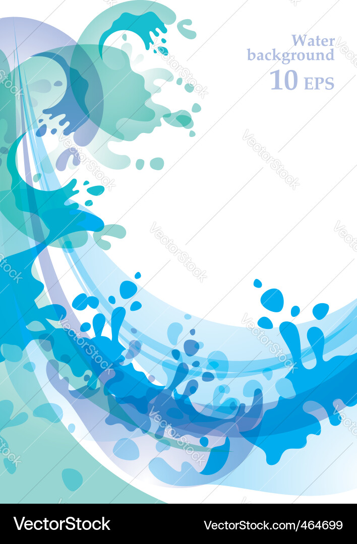 Hintergrund des Wasserspritzens Vektorbild