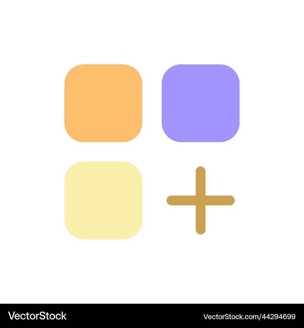 Menu with add option pixel perfect flat gradient Menu with add option pixel perfect flat gradient vector image