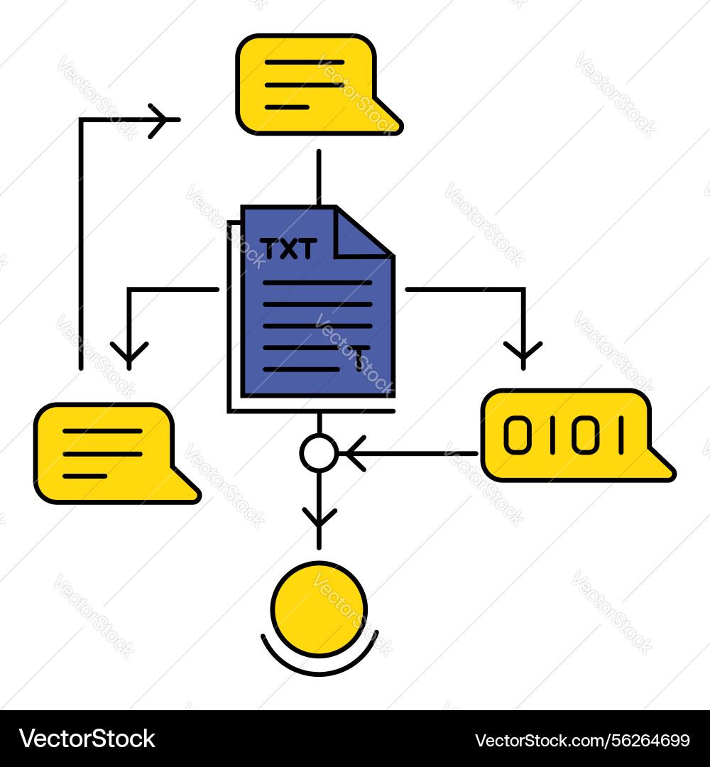 Neural network ai text generator icon design Neural network ai text generator icon design vector image