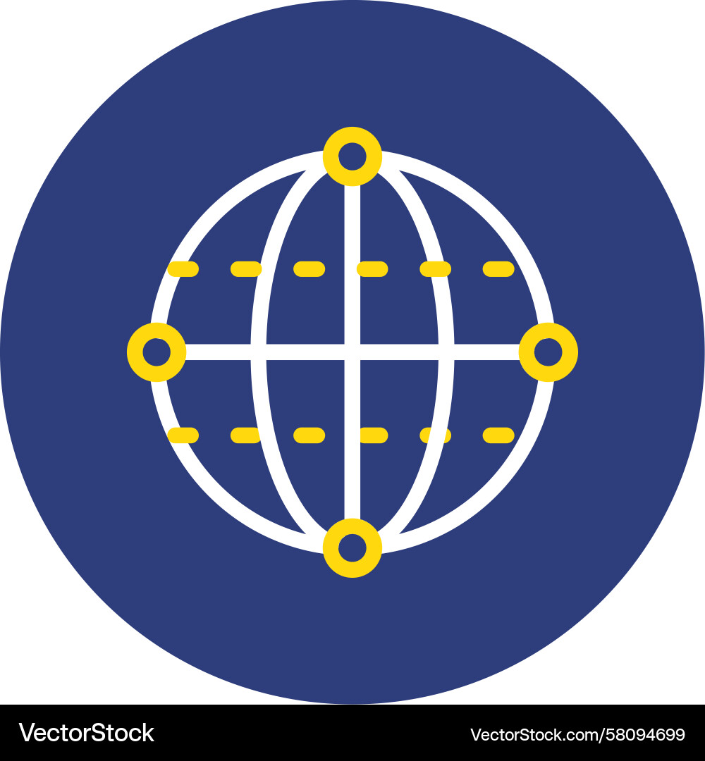 Quantum Algorithm Circle Icon Vector Image