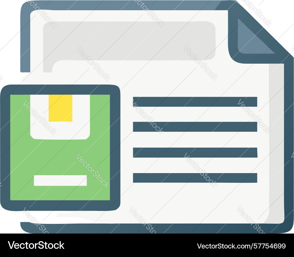 Save document icon classic data storage symbol vector image