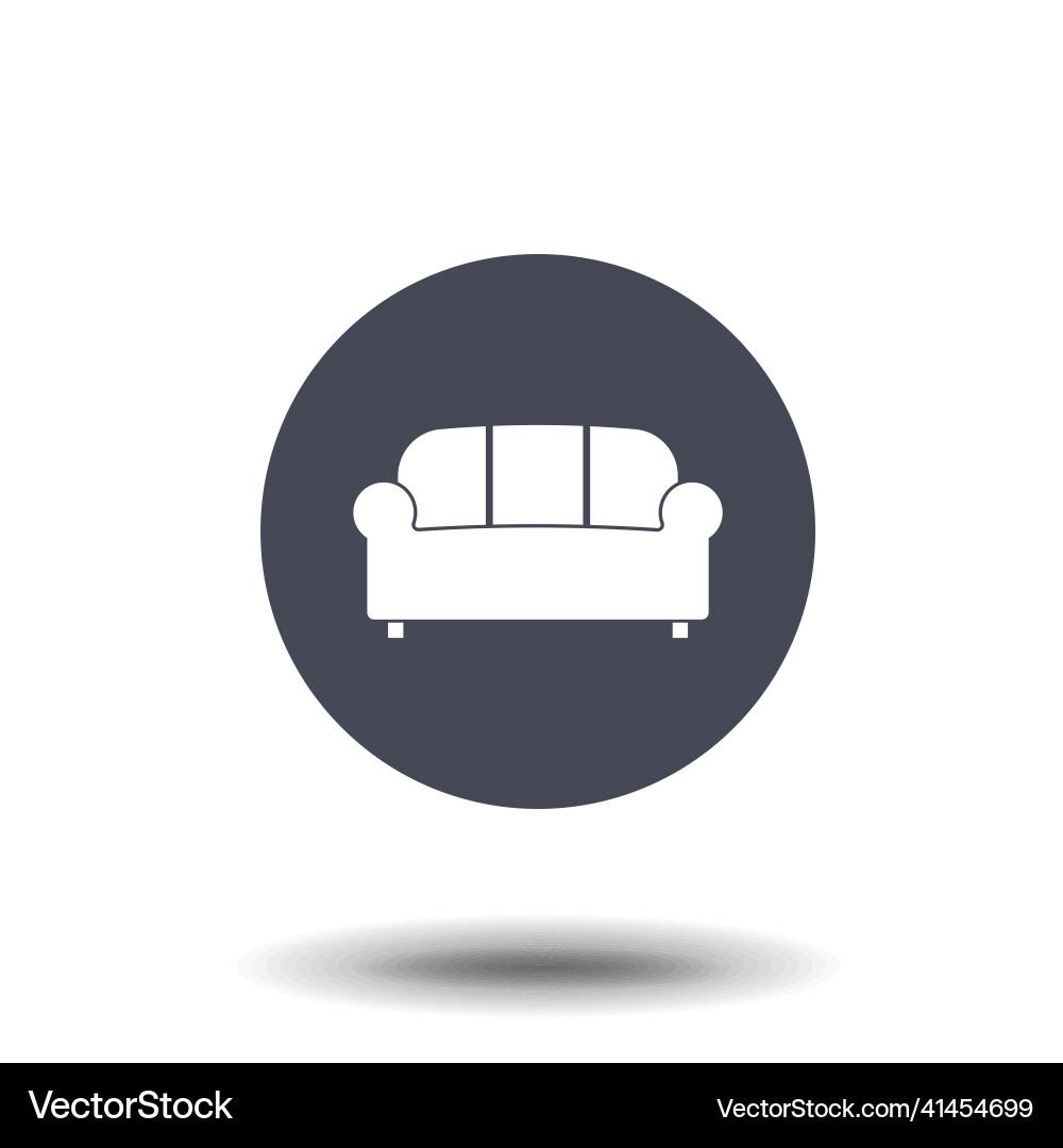 Sofa isolated on background soft icon divan Sofa isolated on background soft icon divan vector image
