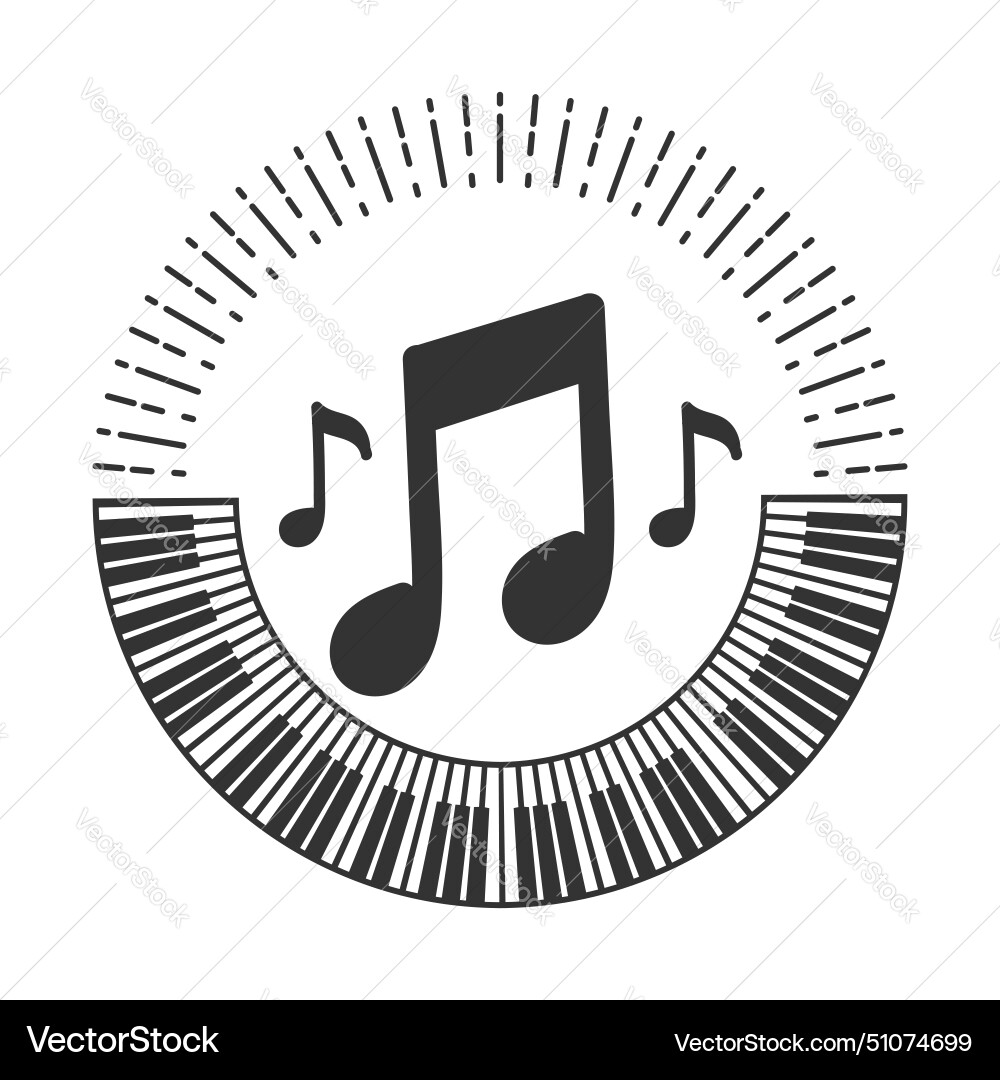 Vintage retro sunrise piano instrument for music Vintage retro sunrise piano instrument for music vector image