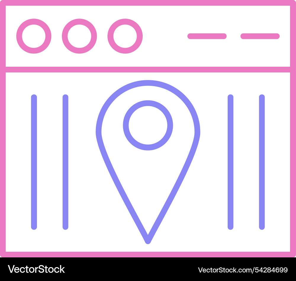 Web line two colour icon Vector Image