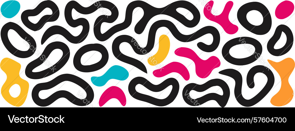 Abstract interconnected circles repeating pattern vector image