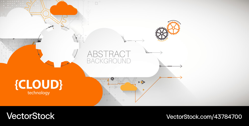 Cloud Computing Technology Abstract vector image