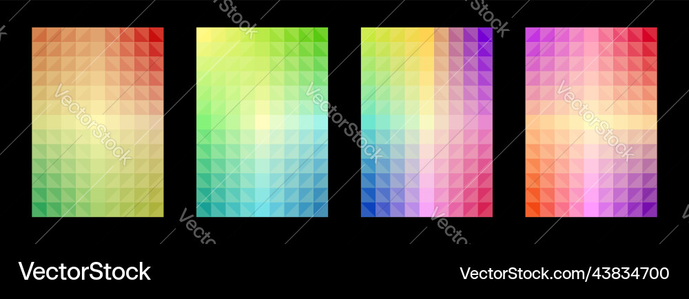 Colorful pattern set abstract background vector image