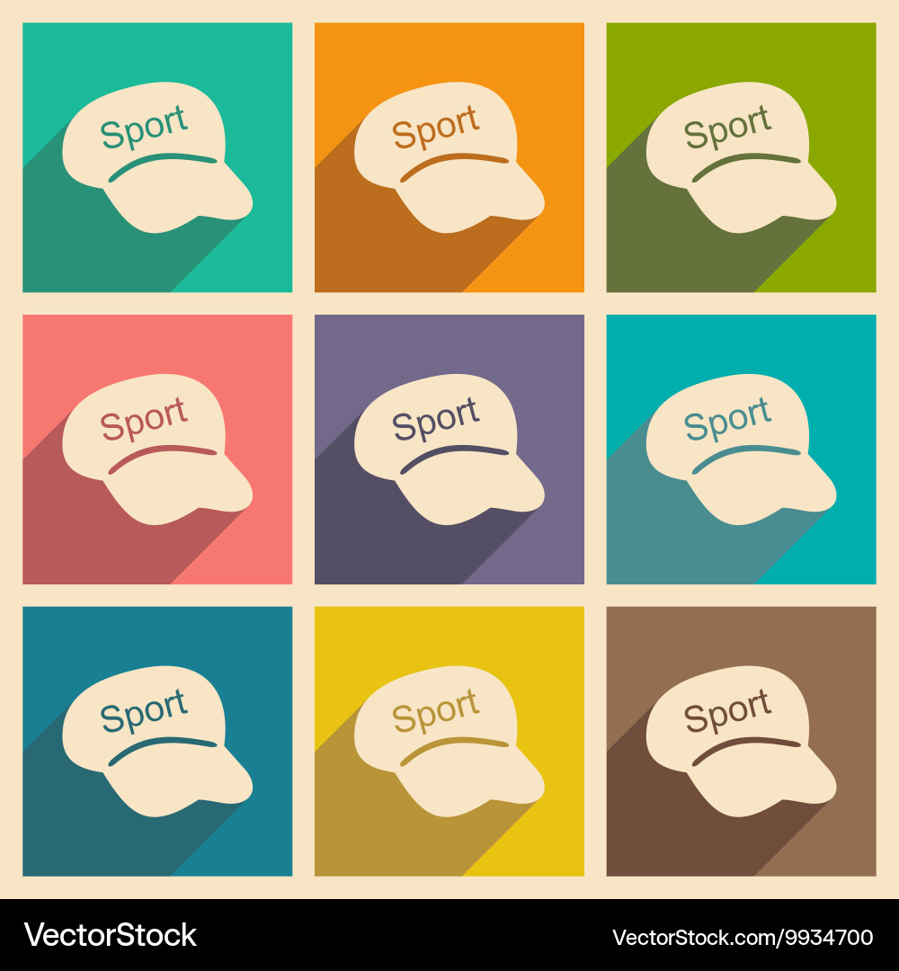Flat with shadow concept and mobile application Vector Image