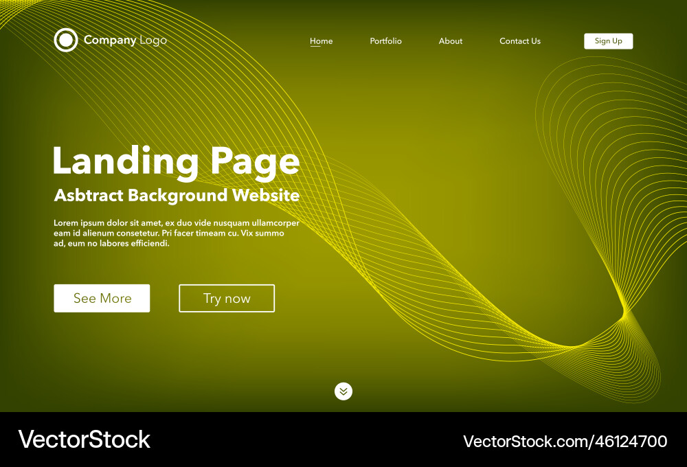 Gradient abstract background landing page Gradient abstract background landing page Vector Image