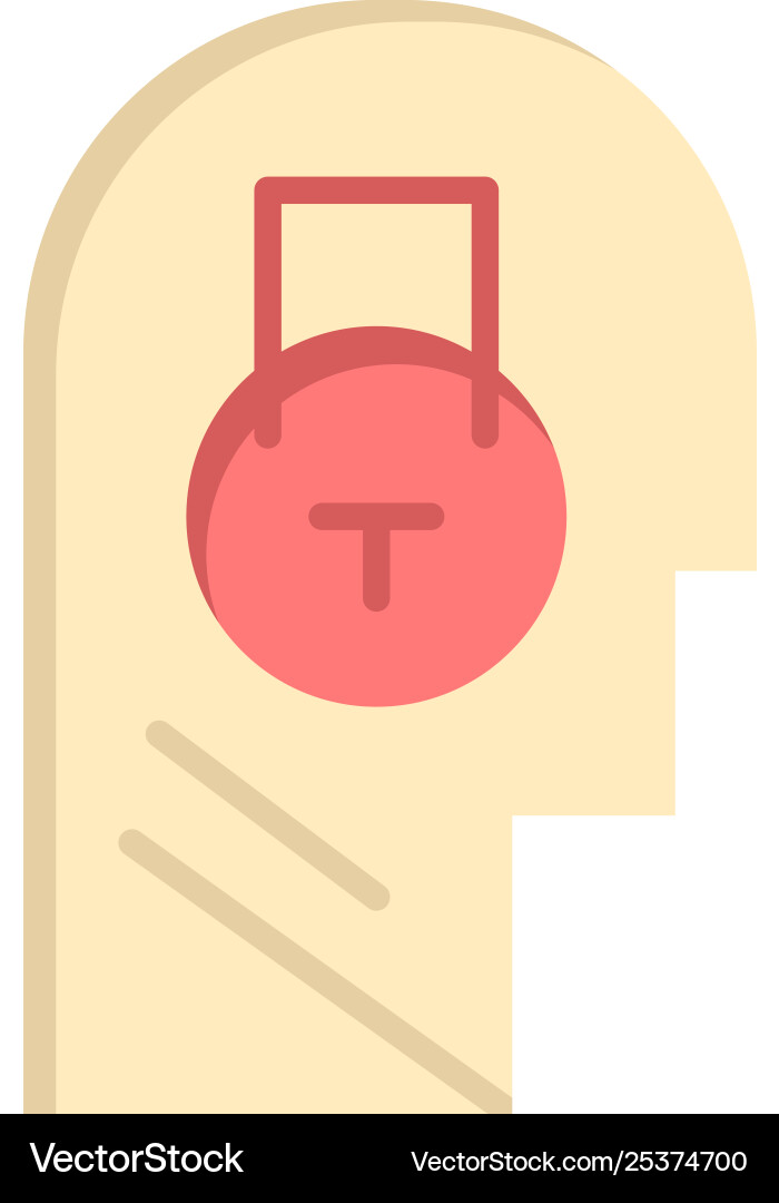 Lock secure message data user flat color icon vector image