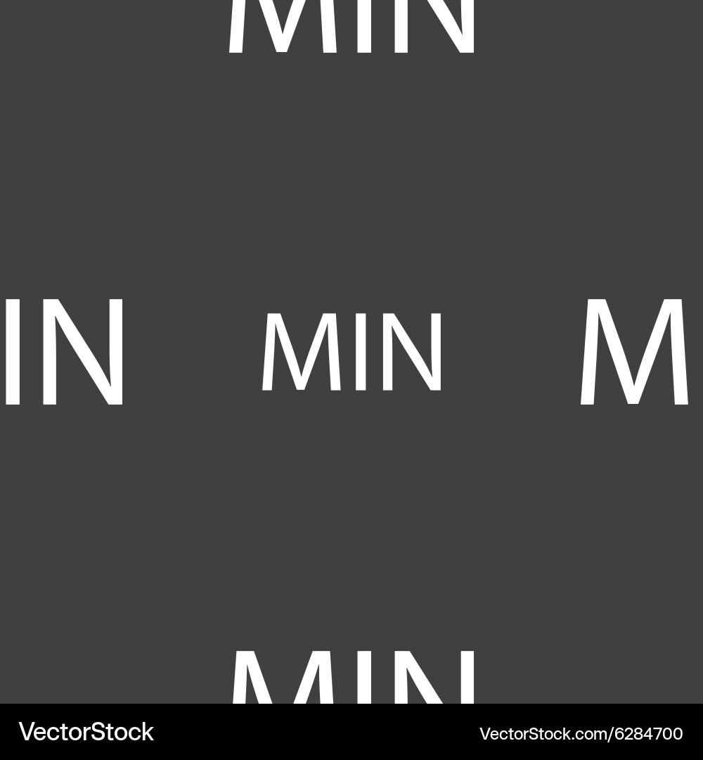Minimum sign icon seamless pattern on a gray vector image