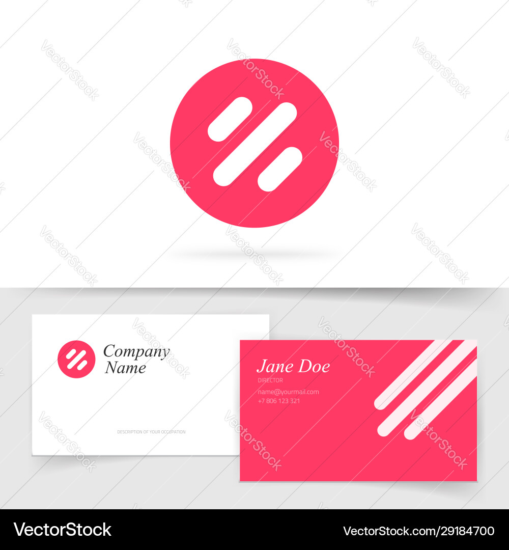 Runder abstrakter Logotyp mit Linien oder rotem Logo Runder abstrakter Logotyp mit Linien oder rotem Logo vektorbild